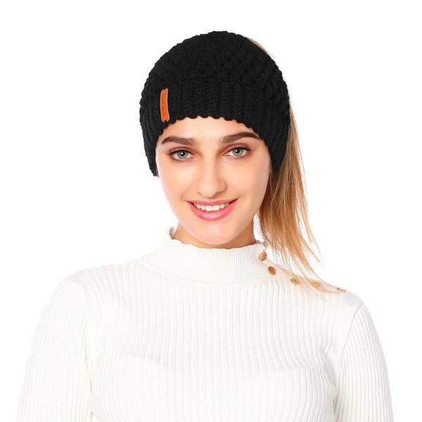 

beanie/skull caps style knitted hat winter ladies ear protection woolen cap fashion label empty dropship, Blue;gray