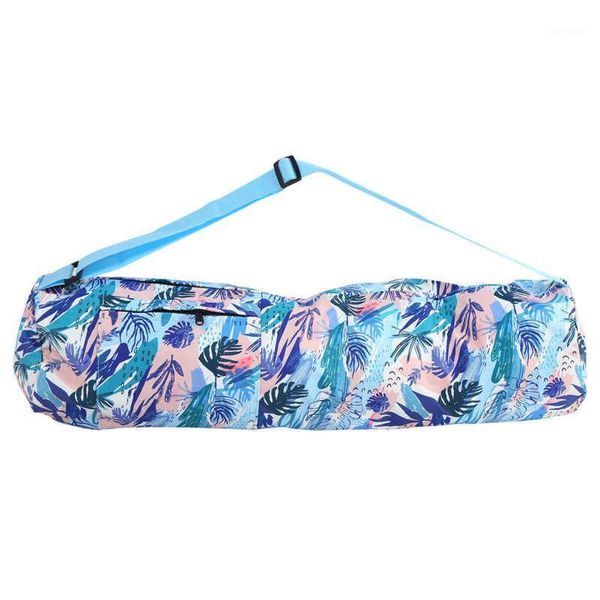 

resistance bands elastic stretch strap printing yoga carrier backpack single shoulder bag waterproof canvas wearproof mat storage pilate yog