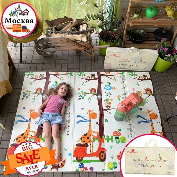 Miamumi Pieghevole Palestra Tapete Infantil Kids Activity Schiuma Baby Crawling Mat Kid Play Safety Bear XPE Rug LJ200911