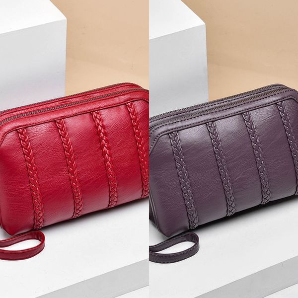 

qxbmk women's bag 2019 new style hand satchel satchel sweet fashion multi-layer soft leather woven handbag shoulder messenger korean xb