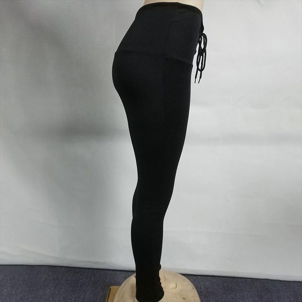 

2020 new women compression fitness pants base layer pants solid black leggings casual high waist