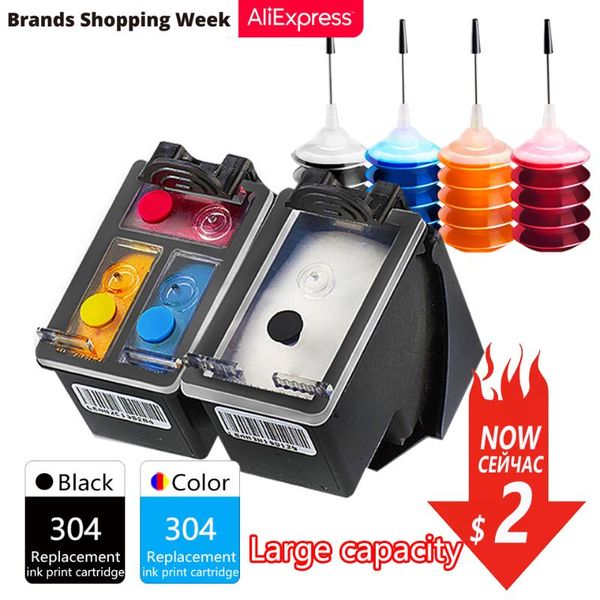 

dmyon 304xl ink cartridge compatible for 304 for deskjet 3720 3721 3723 3724 3730 3732 3752 3755 3758 envy 5030 5032 printers