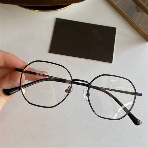 

brand fashion design full-frame glasses for men and women, 6 kinds of metal glasses frame, myopia glasses frame tf5567, Silver