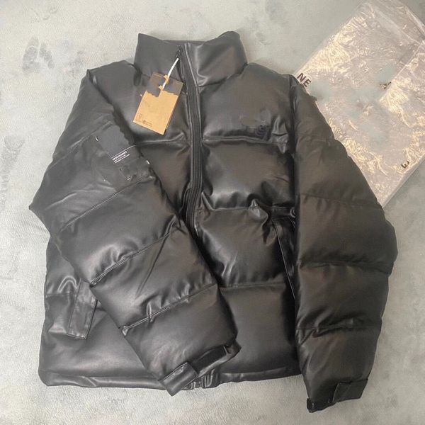 

20fw women's cotton cost autumn and winter new down cotton leather coat lovers bread coat fashion men's jacket size m, Black