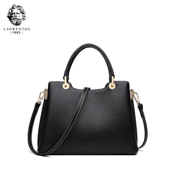 

laorentou 2020 new fashion women leather bag luxury quality cowhide big capacity designer handbags tote women shoulder bag