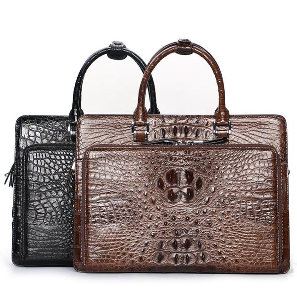 

100% genuine crocodile leather men's handbag business bag