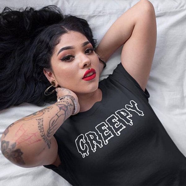 

tshirt gothic women plus size t shirt fashion shirt punk creepy cute t-shirt tee streetwear tumblr tee femme1, White