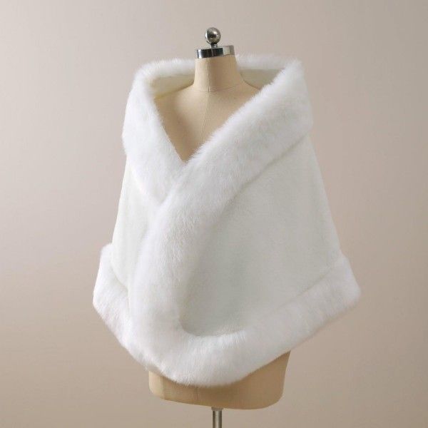 

winter wedding coat bridal faux fur wraps warm shawls outerwear korean style women jacket prom evening party cpa3308