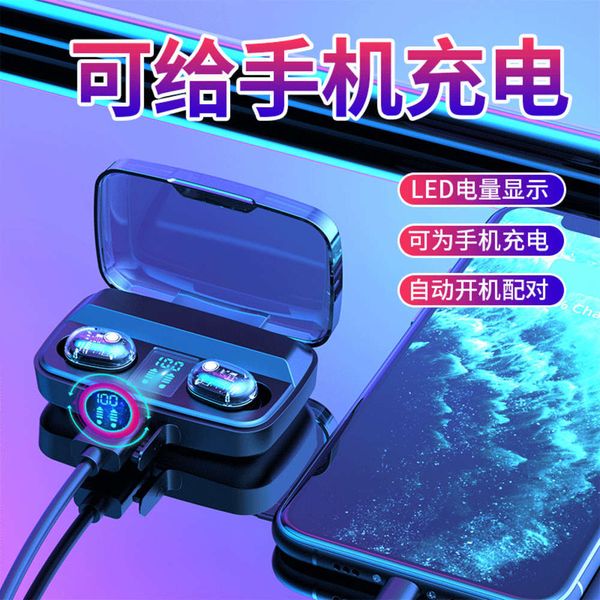 

bluetooth tws 5.0 headset wirels new with charging chamber mini in ear sports transparent binaural