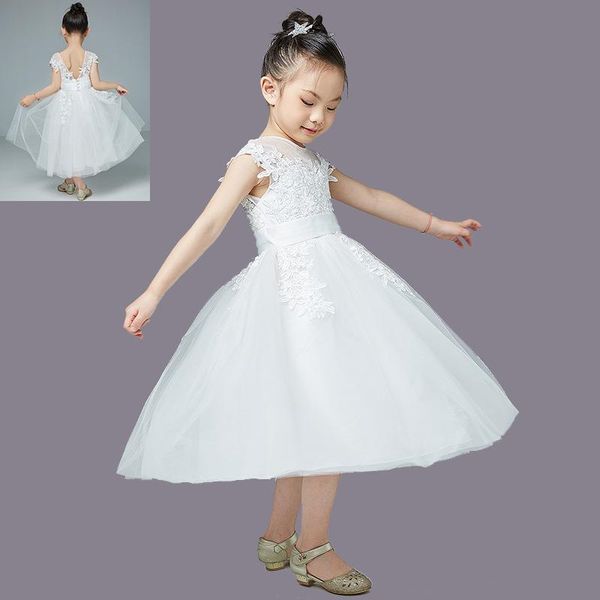 

vintage short flower girl dresses for weddings lace tulle button length custom made princess tutu kids first communion dress, Red;yellow