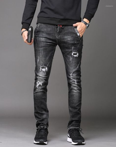 

12287 fashion men's jeans 2020 runway european design party style men's clothing1, Blue