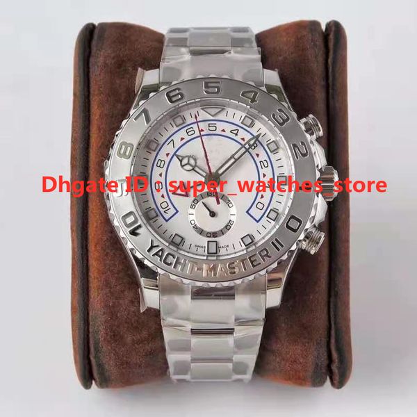 

vr 44mm montre de luxe mens watches 7750 automatic mechanical chronograph movement stainless steel case steel watchband, Slivery;brown