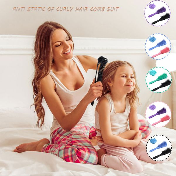 

detangling and scalp massager shampoo brush kit with hair length of long medium / short fashionable