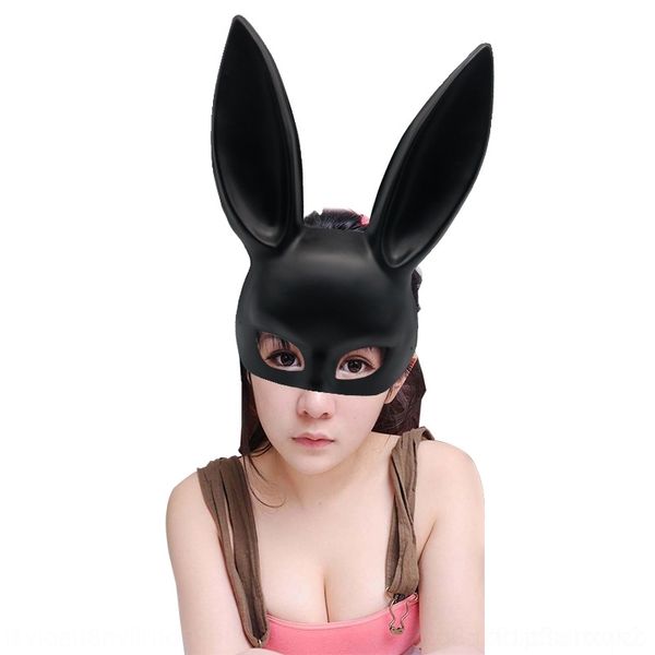 

1jh2e plastic ball girl dumb black plastic marseilles makeup ball halloween masquerade dancing rabbit mask rabbit girl dumb black masquerade