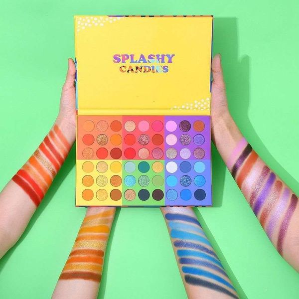

bright color eye shadow makeup 54 colors matte & shimmer eye pressed powder palette cosmetics waterproof long-lasting dhl free