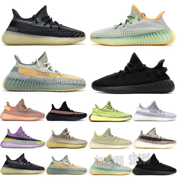 

tail light cinder reflective kanye west mens women shoes yecheil zebra blue tint static desert sage earth sports outdoor shoes 36-47 j33