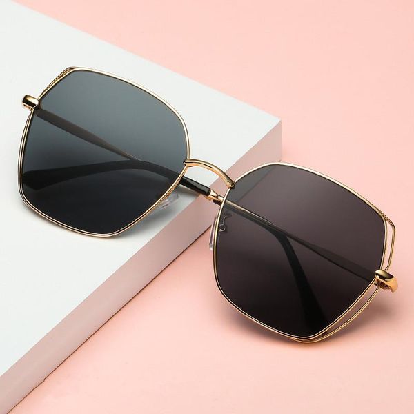 

sunglasses imwete retro polygonal men women brand sun glasses ladies metal designer cool shades uv400 eyeglasses pink blue, White;black