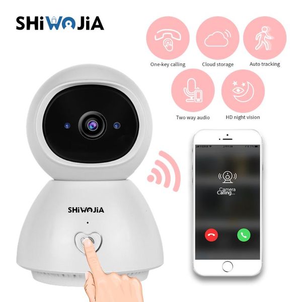 

shiwojia ip camera 1080p cloud wifi camera ai auto tracking security cctv indoor home night vision baby monitor