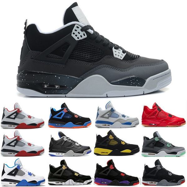 

starfish neon 4 4s basketballs shoes for men new fire red pine green royal toe mens fashion sport sneakers trainers size 7-13 adg9