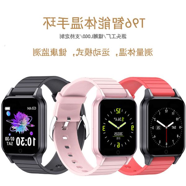 

2020 new t96 smart bracelet for measuring body temperature, heart rate, blood prsure and oxygen health exjk