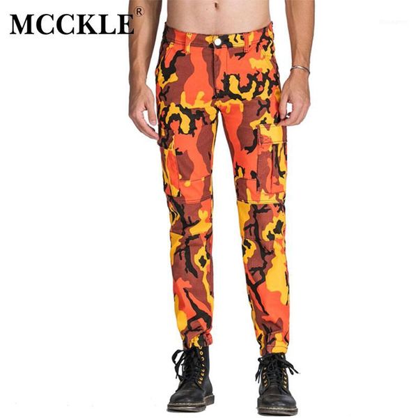 

mcckle men camouflage stretch cargo pants 2018 autumn new mens casual trousers easy wash male multicolor jogger pant plus size1, Black