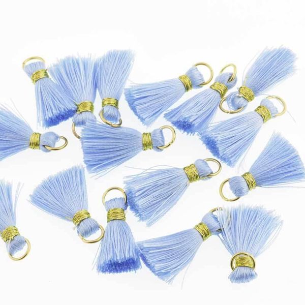 

100pcs lot mini 2cm cloth accessories tassels outer ring sewing tassel trim decorative key tassels for curtains home decoration h jllowl