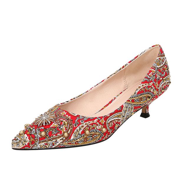 

2021 new xiu chinese-style floral-style low-cut cut satin quilt shoes 15ou, Black