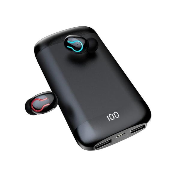 

digital display large capacity power bank with wireless headset multi-function wireless headset with power bank function