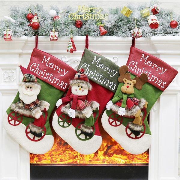 

christmas decorations candy bag gifts tree ornament stocking santa claus snowman sock gift boxes 8.291