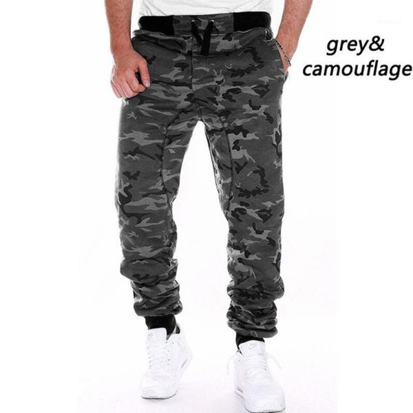 

zogaa men spring autumn camouflage pants sweatpants trousers male casual fashion slim fit large size pants men1, Black