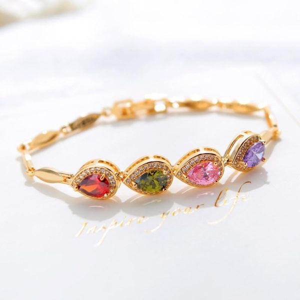 

link, chain cab005 trendy summer fashion round crystal jewelry charm bracelet & bangles anklet for women gold bracelets, Black