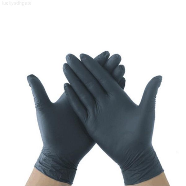 

latex cleanfactory/lot disposable nitrile household garden gloves home cleaning rubber proof mitten blue dhl