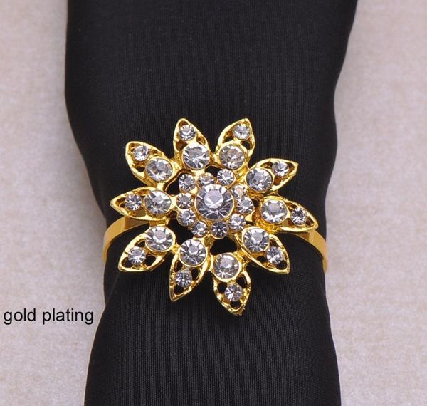 

защита салфетки или кольца) 100 шт. / лот колец, салфетки золотые держатели, с кольцом 40 мм, серебряный горный хрусталь свадьба элегантная