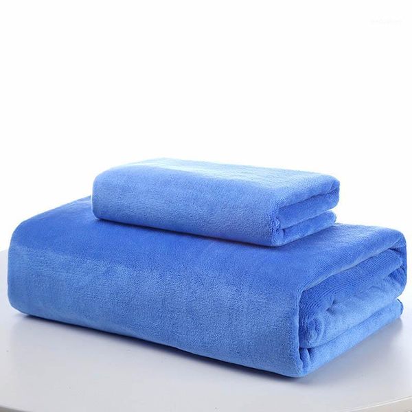 Toalha Microfiber renda 2pcs Banho toalhas de rosto conjunto para coloração sólida adulta super absorvente secagem rápida el banheiro beleza1