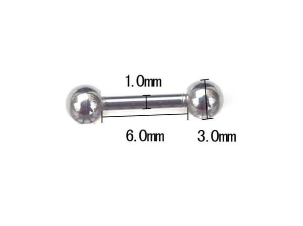 

5 pc steel balls industrial scaffold straight barbell ear piercing tongue bar surgical steel eyebrow tragus nipple ring q sqcutn, Silver