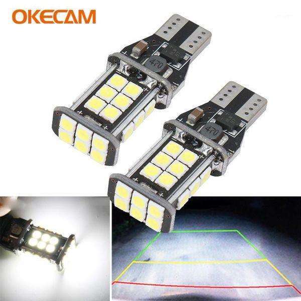 

emergency lights 2pcs t15 w16w 921 912 super bright 1200lm 3030 smd led canbus no obc error car backup reserve bulb tail lamp xenon white1