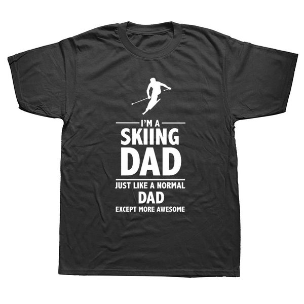 

я skiing dad папа смешные graphic t shirt лето стиль мода короткие рукава крупногабаритные streetwear t рубашки спорта с капюшоном толстовка