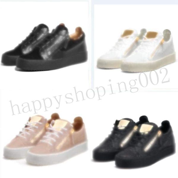 

2021 mens italy italian design sneakers low cut spikes flats shoes for men women leather sneakers party design shoes, Black