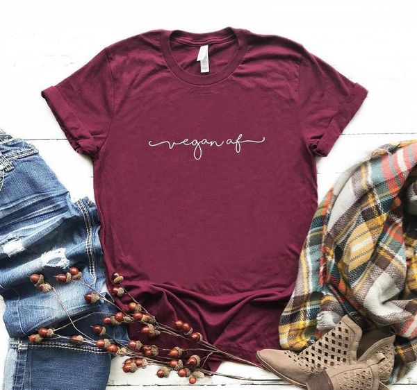 

women t shirt vegan af letters print tshirt women short sleeve o neck loose t-shirt ladies causal tee shirt clothes, White