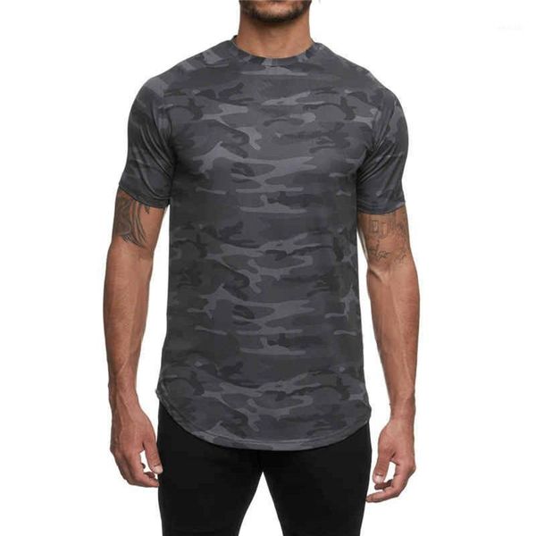 

running jerseys gym t-shirt men short sleeve mesh sport slim training t shirt fitness bodybuilding workout camouflage shirt1, Black;blue