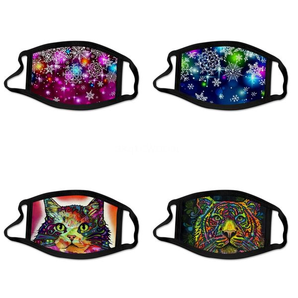 

face masks anti dust windproof printed outdoor mask#406, Black