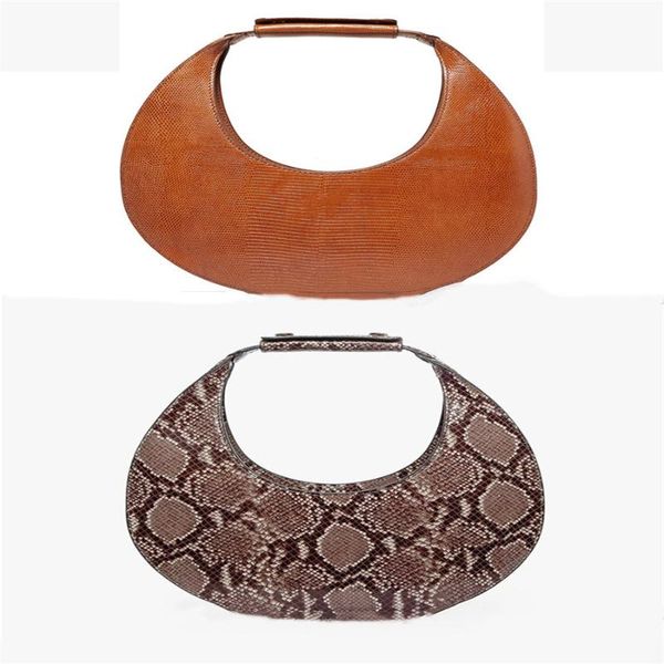 

handbag autumn small crowd design bag individual character snake grain handbag contracted joker arc single shoulder women bag