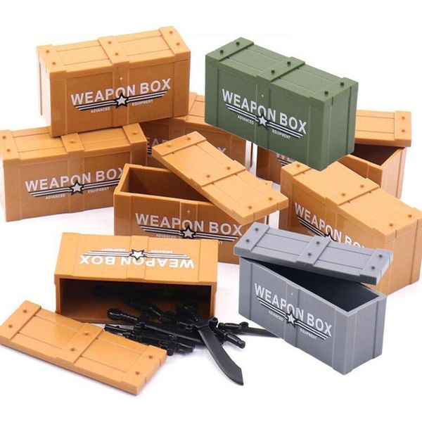 

5pcs set military army weapon box building blocks swat equipment set moc figure parts accessories model bricks kits diy toys yxlwhu xhlove