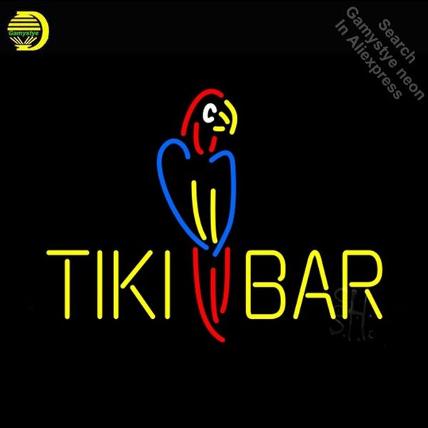 

neon sign for tiki bar parrot neon bulb sign handcraft real glass tube game room windows dropshipping neon bar lights home