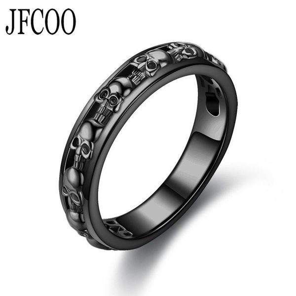 

vintage skull ring silver color punk ring men women retro party gift jewelry dropshipping, Golden;silver