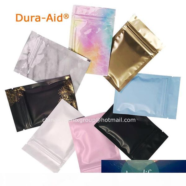 

dura-aid 100 500pcs еды storge сумки metallic майларовые сумки плоским дном черный алюминиевая фольга малые zip замок пластиковые мешки
