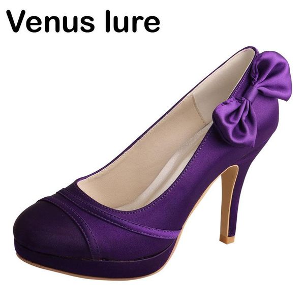 

discount custom handmade womens purple footwear for wedding bows high heel, Black