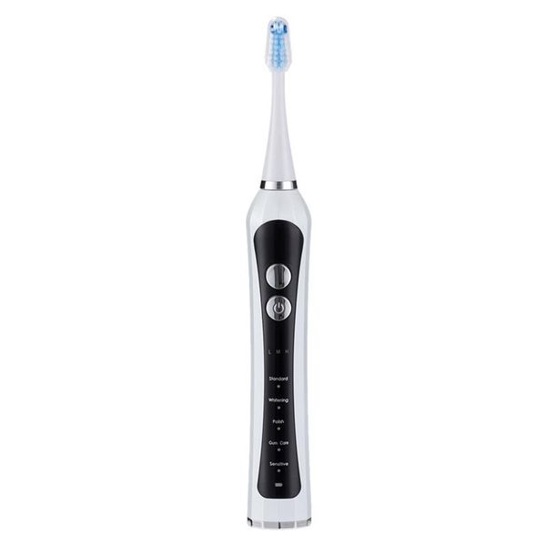 

smart electric toothbrush powerful sonic cleaning - use 5 optional modes whitening toothbrushes for adults with 3 brush heads