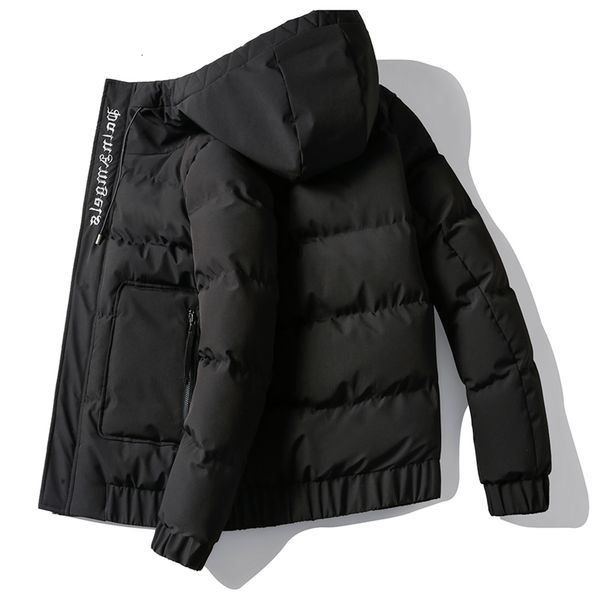 

Men's New High-quality Parka with Winter Hood Warm, Thick Quilted Jacket Qjnl, Black