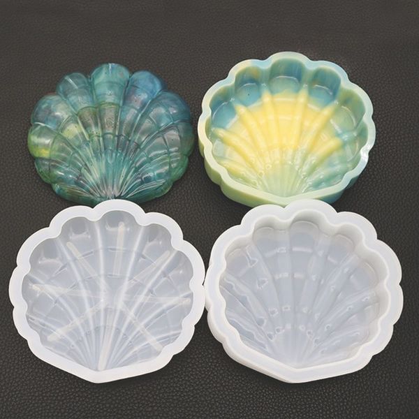 

new shell box silicone mold accessories storage epoxy resin craft diy jewelry tool q1106